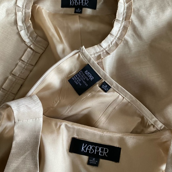 Kasper gold three piece skirt suit - Picture 10 of 11